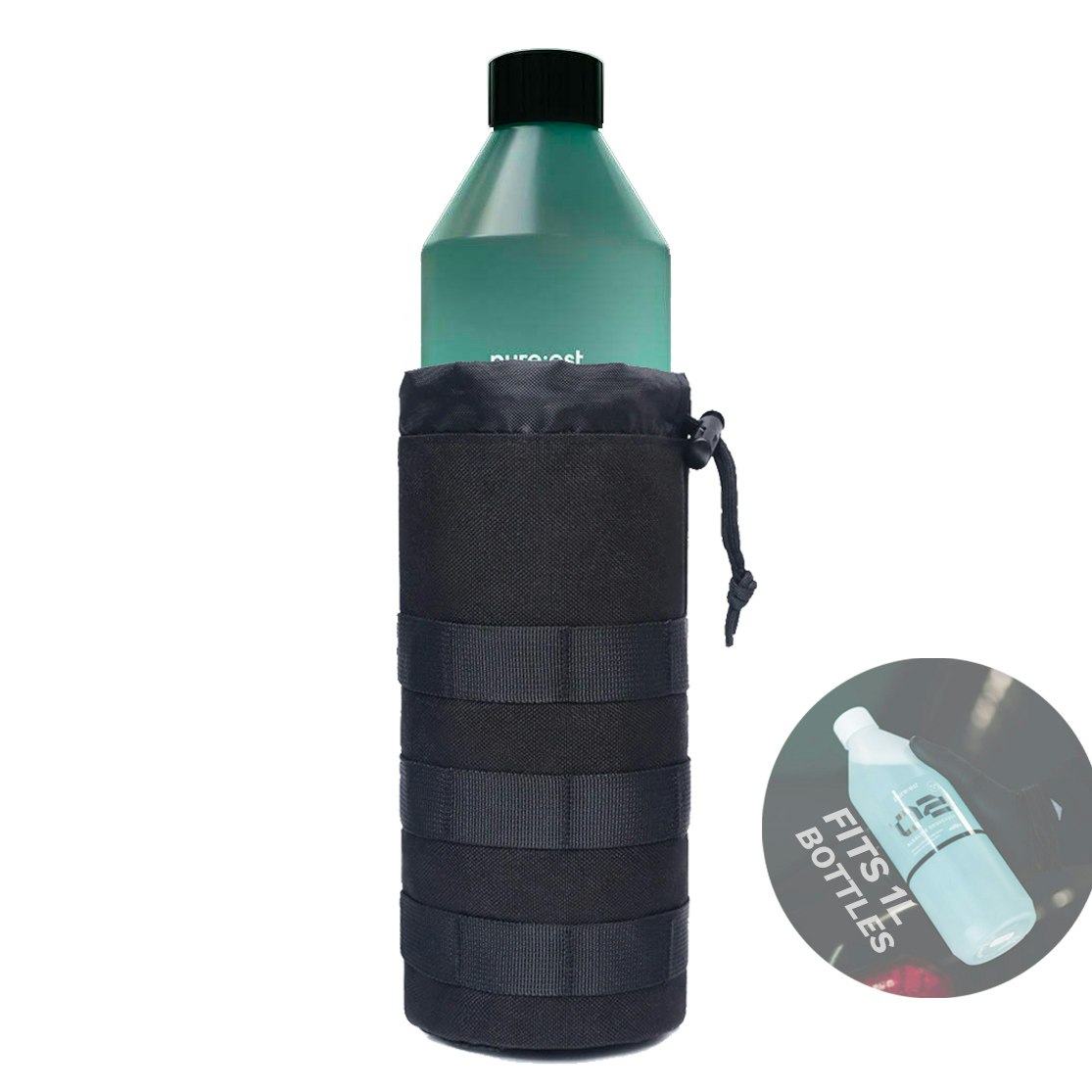 MOLLE BOTTLE POUCH 1L - BLACK