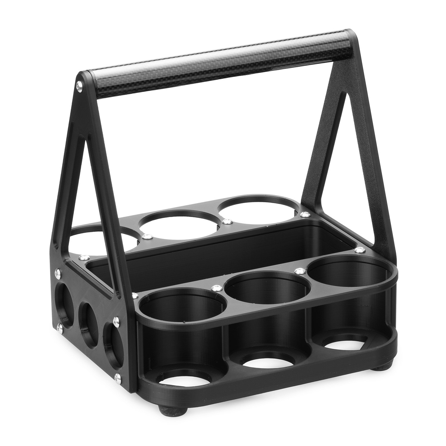 6X BOTTLE HOLDER WITH CARBON HANDEL