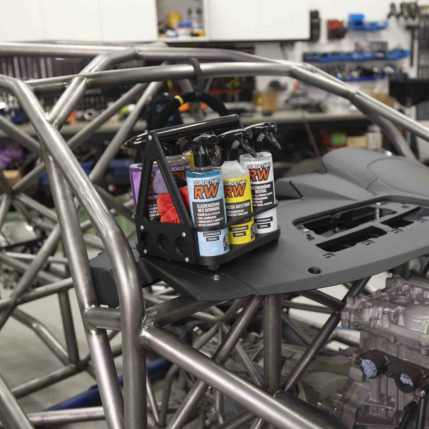 6X BOTTLE HOLDER WITH CARBON HANDEL