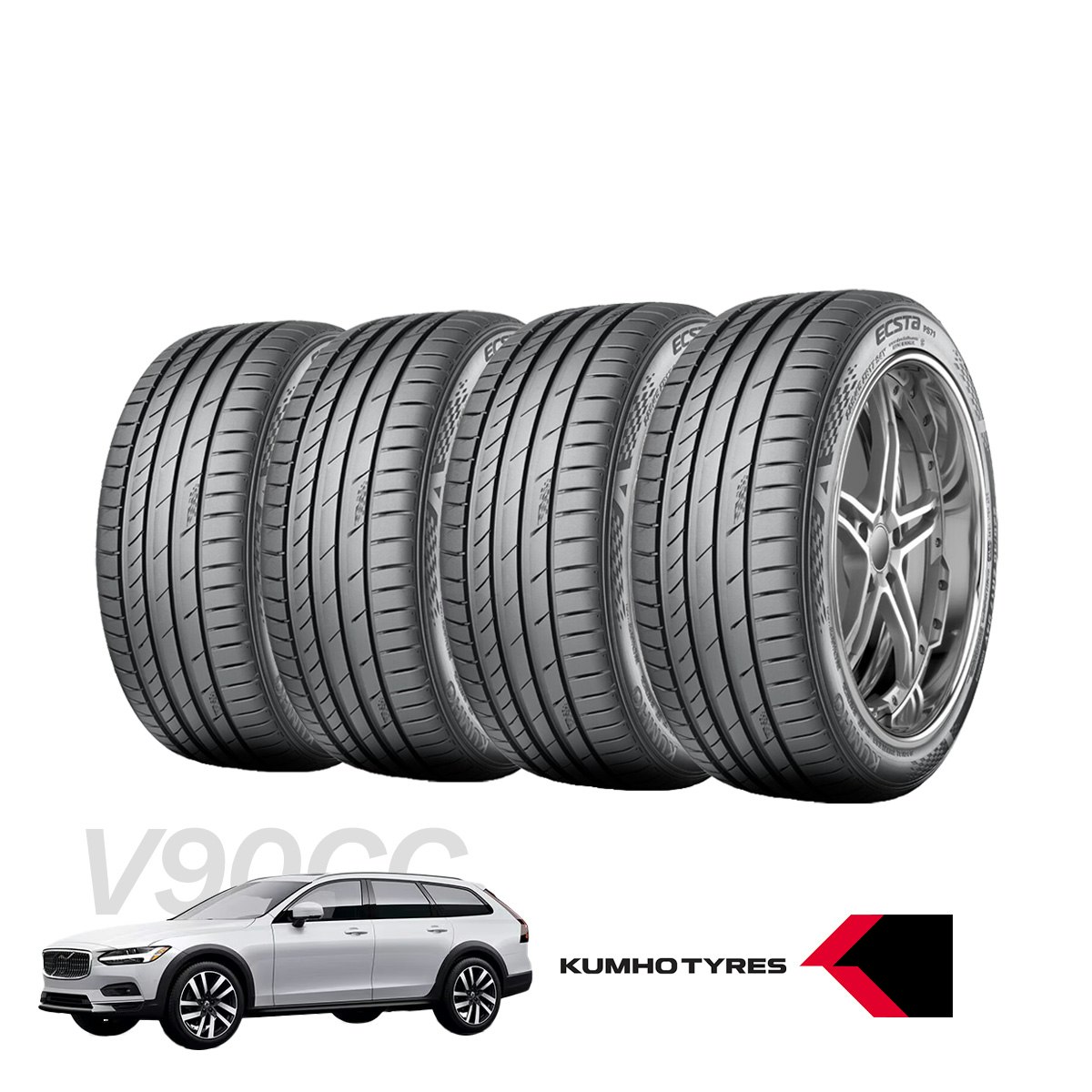 Volvo V90CC - Däckpaket Kumho Ecsta PS71 - 245/40R21