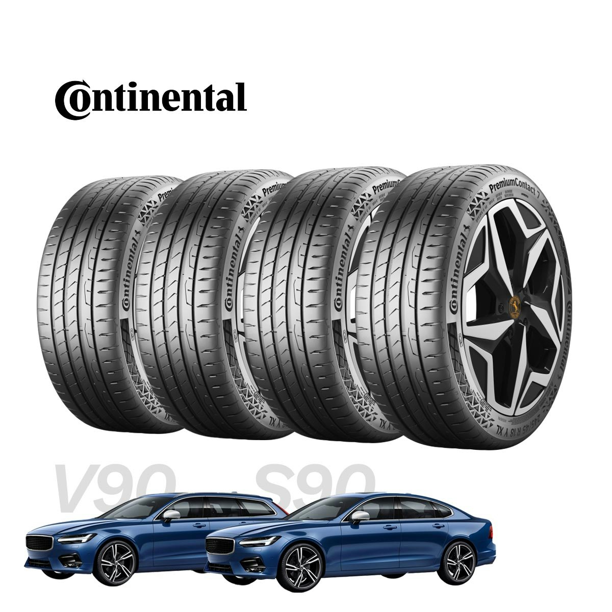 Volvo V90/S90 - Däckpaket Continental PremiumContact 7 - 245/45R18
