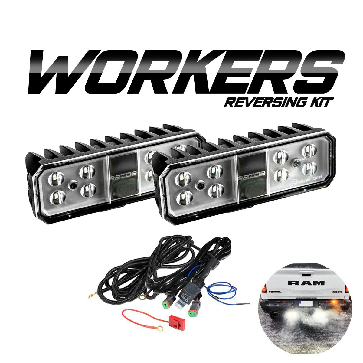 Backljuskit - RAZOR Workers 2x24W