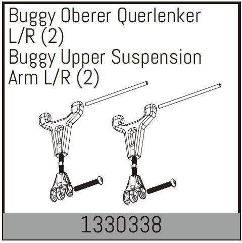 Absima Buggy Upper Suspension Arm L/R (2) - Artikelnummer 1330338
