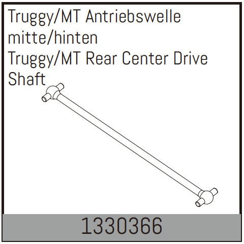 Absima Truggy/MT Rear Center Drive Shaft - Artikelnummer 1330366
