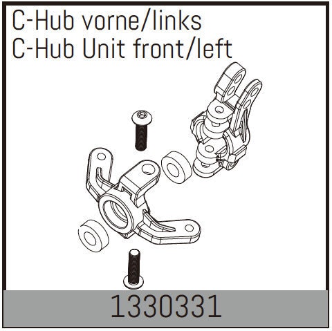 Absima C-Hub Unit Front/Left - Artikelnummer 1330331