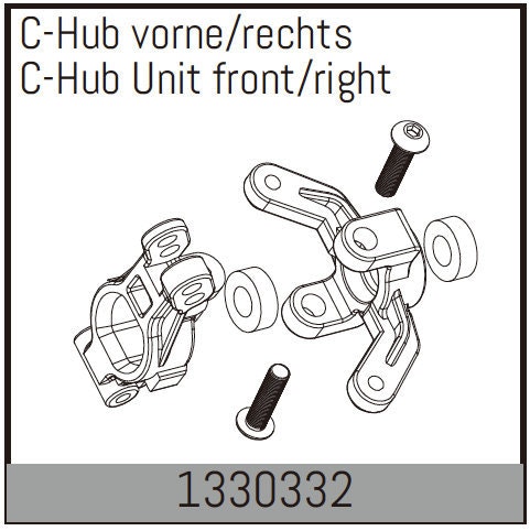 Absima C-Hub Unit Front/Right - Artikelnummer 1330332