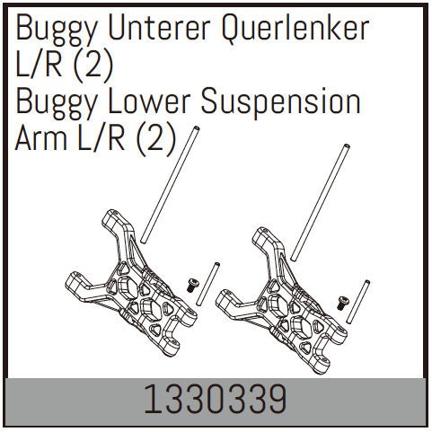 Absima Buggy Lower Suspension Arm L/R (2) - Artikelnummer 1330339