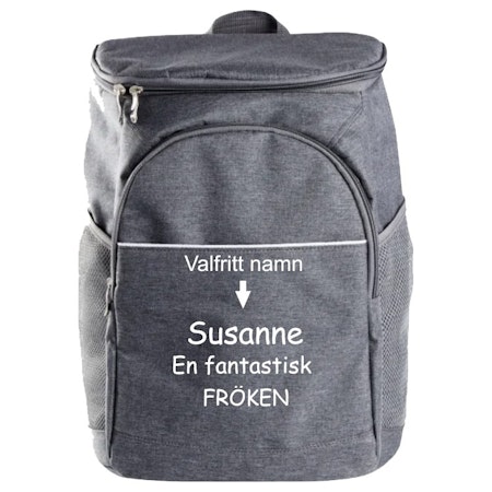 Ryggsäck- kylväska -  Med Tryck En Fantastisk Fröken välj eget namn
