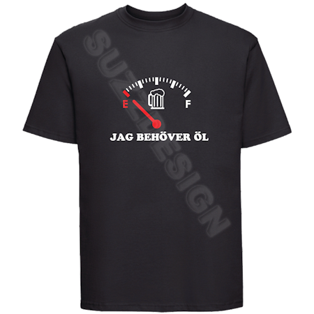 T-shirt Med Tryck Jag Behöver ÖL