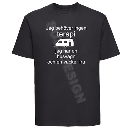 T-shirt Med tryck-  Jag behöver ingen terapi