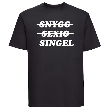 T-shirt Med Tryck Snygg Sexig Singel