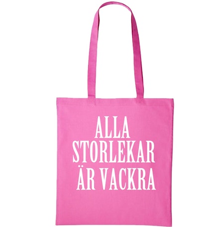 Shoppingbag Med Tryck " Alla Storlekar Är Vackra!