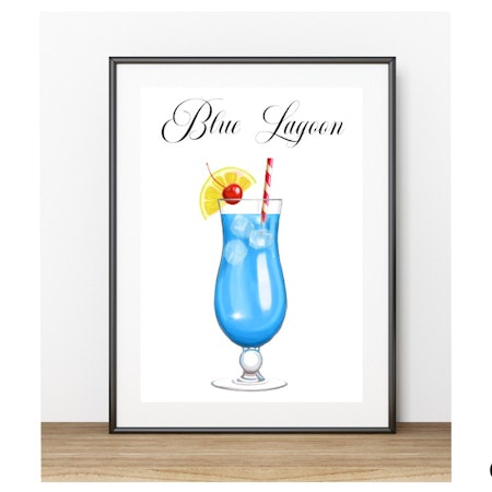Posters Drink Blue Lagun