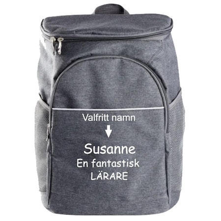Ryggsäck - kylväska -  En fantastisk lärare välj eget namn