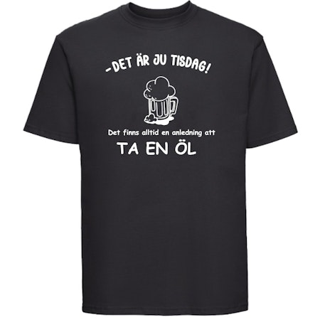 T-shirt Med Tryck Finns Alltid En Anledning Till En Öl