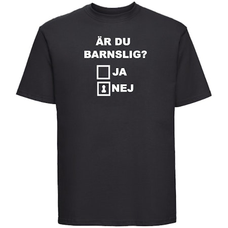T-shirt Med Tryck Är Du Barnslig?