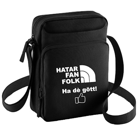 Cross Body Bag Med Tryck "Hatar Fan Folk" Ha Dé Gött TikTok Profilen BetongJocke