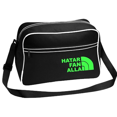 Retroväska Shoulder Bag Med Tryck "Hatar Fan Alla"