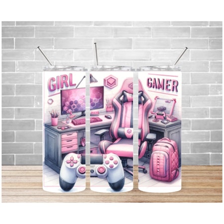 Termosmugg Med Tryck "Gamer Girl"