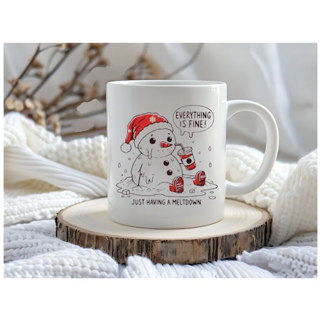 Mugg Med Tryck Snowman breakdown