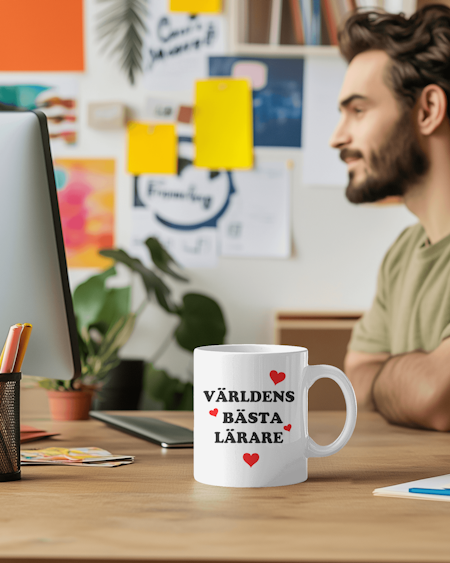 Världens Bästa Lärare – Personlig Mugg med Kärlek & Tacksamhet