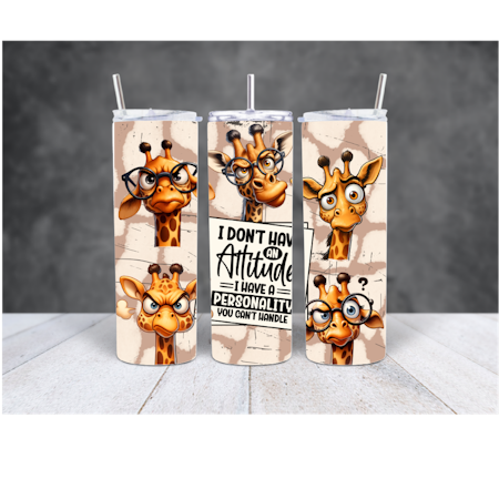 Rolig & Personlig Tumbler med Färgglatt Motiv – “Attityd med Stil”