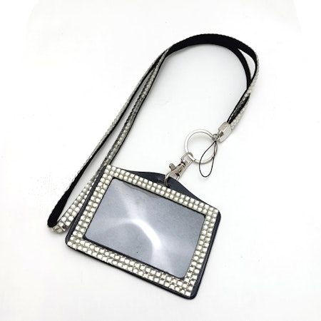 Nummerlappshållare Silver med strass