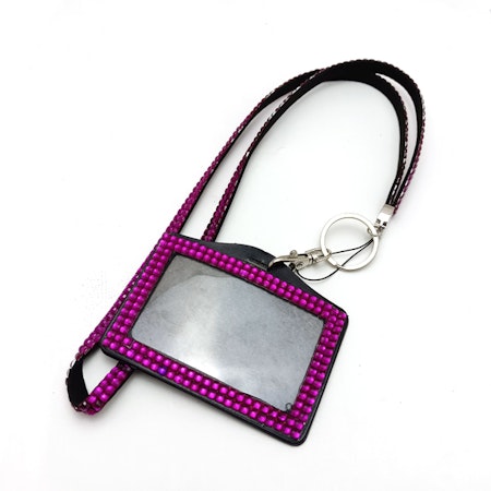 Nummerlappshållare Cerise med strass