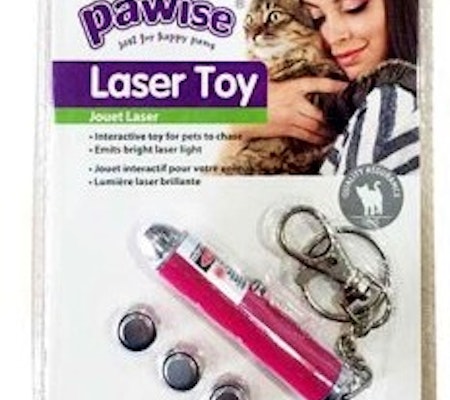 Laserpekare Pawise rosa med 3 batterier