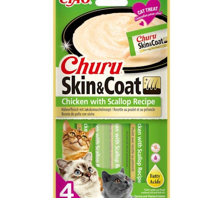 CHURU Skin & Coat Chicken with Scallop 4-pack