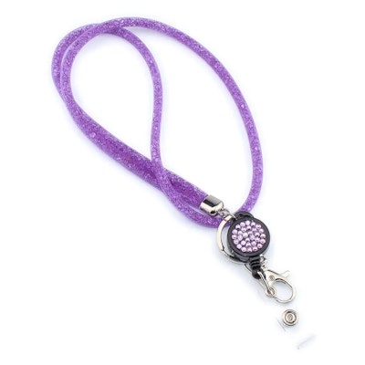 Nummerlappshållare i nylon med bling lila