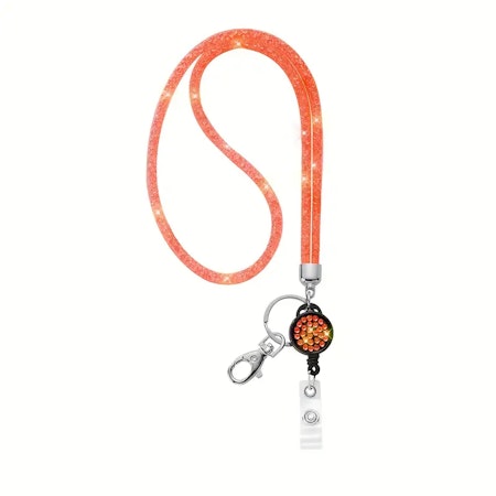 Nummerlappshållare i nylon med bling orange/mandarin