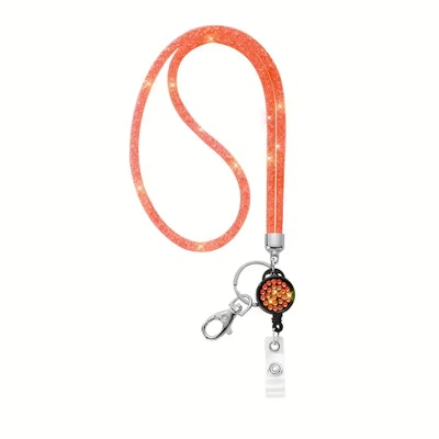 Nummerlappshållare i nylon med bling orange/mandarin