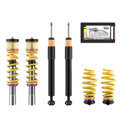 KW Inox V1 Renault Clio 3 R Inkl GrandTour OEM top mount Främre 33mm Vikt fram -1000 kg Vikt bak -890 kg Standard chassi