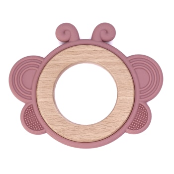 BITFIGUR I SILIKON & BOKTRÄ - FJÄRIL OLD PINK