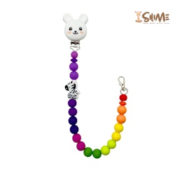 BADGEHÅLLARE BUNNY bright rainbow 1
