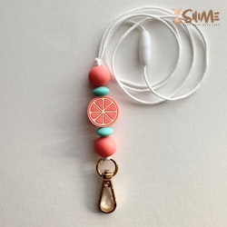 BADGE KEY NECKLACE POPPY starburst