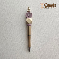 PEN WITH PEARLS POPPY mauve