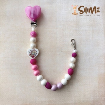 BADGEHÅLLARE PINK HEART work of Heart