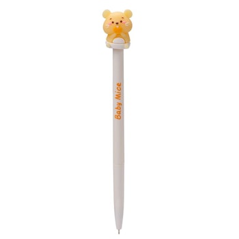 INKREDIBLE  ERASABLE PEN WITH CUTE MOUSE TOP - BUTTER YELLOW 1 ST