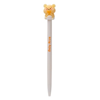 INKREDIBLE  ERASABLE PEN WITH CUTE MOUSE TOP - BUTTER YELLOW 1 ST