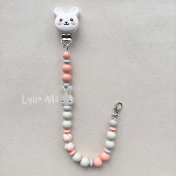 ID-KORTSHÅLLARE med clips- Honey Bunny Cool Grey