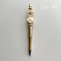 PEN WITH BEADS HALF DAISY