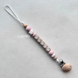 Napphållare med namn -Light old rose/ Taupe