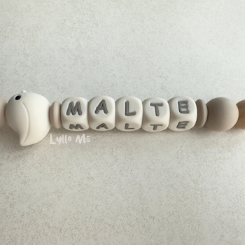 Napphållare med namn - LITTLE BIRD- BEIGE/ Cream