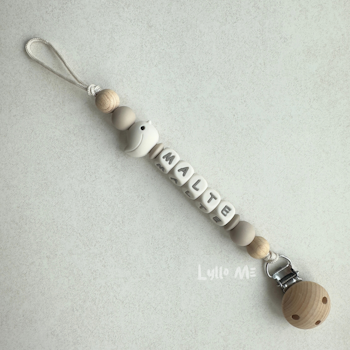 Napphållare med namn - LITTLE BIRD- BEIGE/ Cream