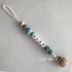 Napphållare med namn BIRD - Grey Blue- Arctic Blue / White