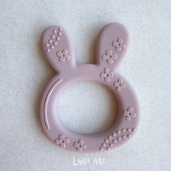 BITFIGUR I SILIKON - BUNNY  MED STRUKTUR - LIGHT OLD PINK