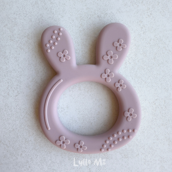 BITFIGUR I SILIKON - BUNNY  MED STRUKTUR - LIGHT OLD PINK