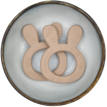 BITFIGUR I SILIKON - BUNNY  MED STRUKTUR - LIGHT BROWN